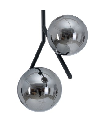 JORDA Suspension boules Verre Noir Métal de pas cher